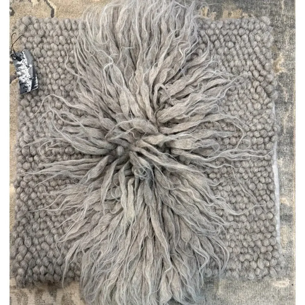 Gushka Luxury Wool Linen Pillow Cover 22 X 23